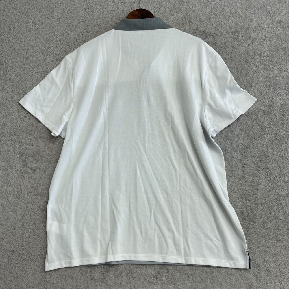 Calvin Klein Men's XXL Polo Shirt White Gray N0669 - Picture 5 of 10